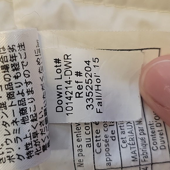 Eddie Bauer Stormdown Down jacket 800Cream/Beige/Gray Full Zip Petite S - Picture 5 of 9